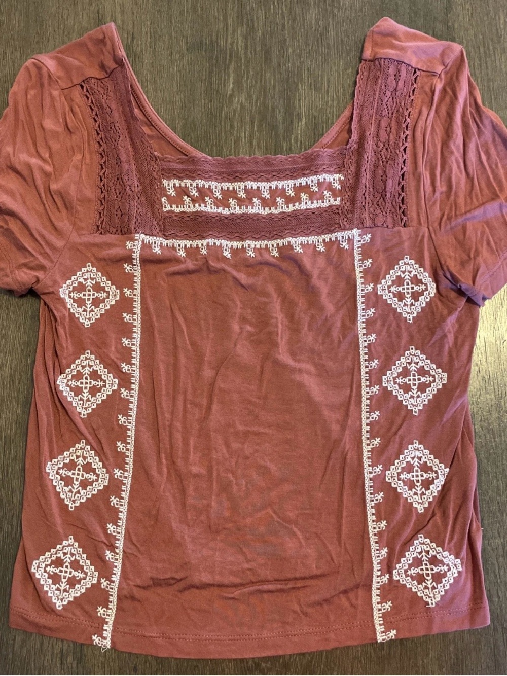Women's American Eagle Blouse Small Soft & Sexy Short Sleeve Top